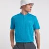 Golf Collarless Button Up Polo