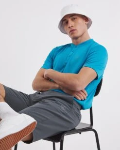 Golf Collarless Button Up Polo -Jacamo Shop y08gw880740w