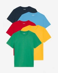 5 Pack Multi T-shirts Long -Jacamo Shop y08hi584951s