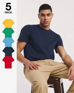 5 Pack Multi T-shirts Long