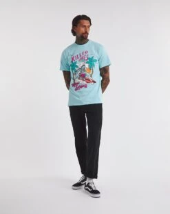 Surfer Skull Graphic T-shirt -Jacamo Shop y08hi922722w