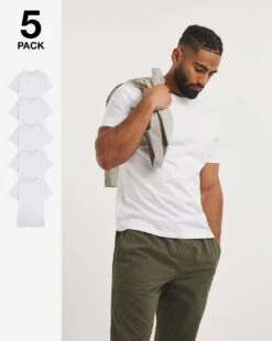 Pack Of Five Crew Neck T-Shirts