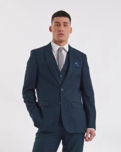 Navy Long Fit Suit Jacket L With Stretch -Jacamo Shop y08ka039738w