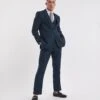 Navy Reg Fit Suit Trouser With Stretch