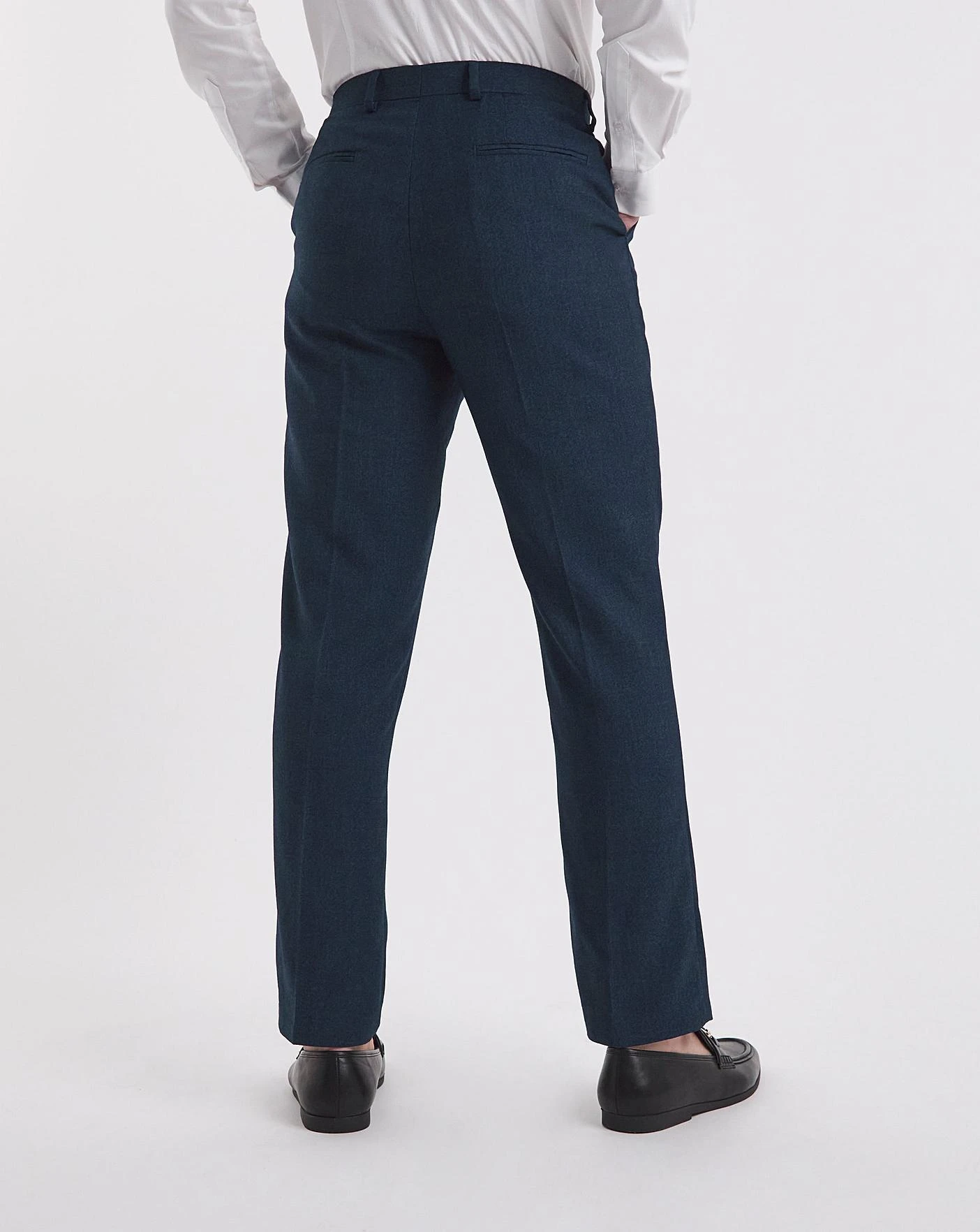 Navy Reg Fit Suit Trouser With Stretch 3 Navy Reg Fit Suit Trouser With Stretch - Image 3