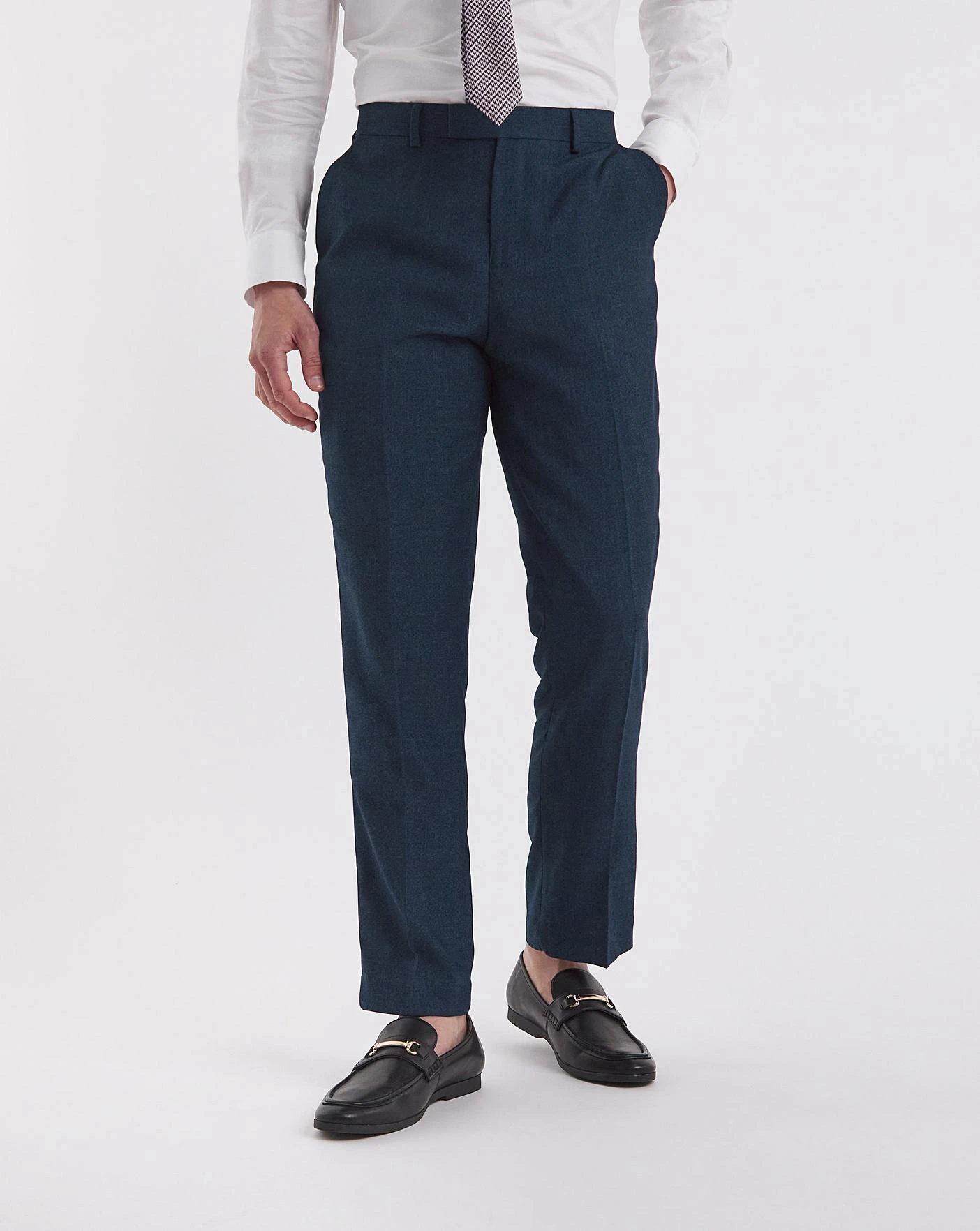 Navy Reg Fit Suit Trouser With Stretch 2 Navy Reg Fit Suit Trouser With Stretch - Image 2