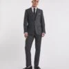 Charcoal Regular Fit Stretch Suit Jacket