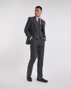 Charcoal Regular Fit Stretch Waistcoat -Jacamo Shop y08ka087737w