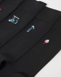 6 Pack Golf Embroidery Socks -Jacamo Shop y08lf256730s