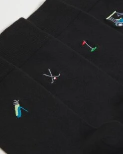 6 Pack Golf Embroidery Socks -Jacamo Shop y08lf256732s