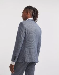 Lewis Blue Puppytooth Suit Jacket S/R/L -Jacamo Shop y08lf281710w