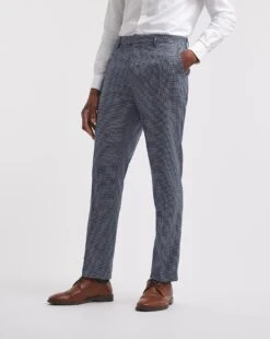 Lewis Blue Puppytooth Suit Trouser S/R/L -Jacamo Shop y08lf290706w