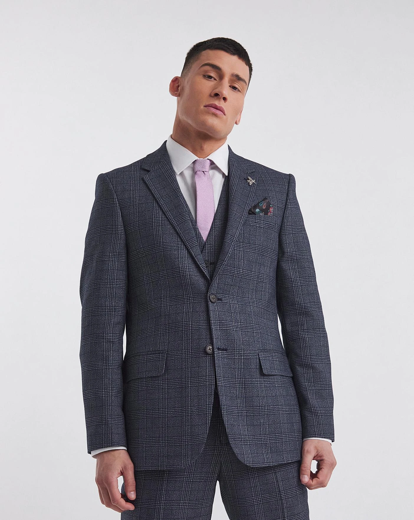 Seb Blue Check Suit Jacket 1 Seb Blue Check Suit Jacket