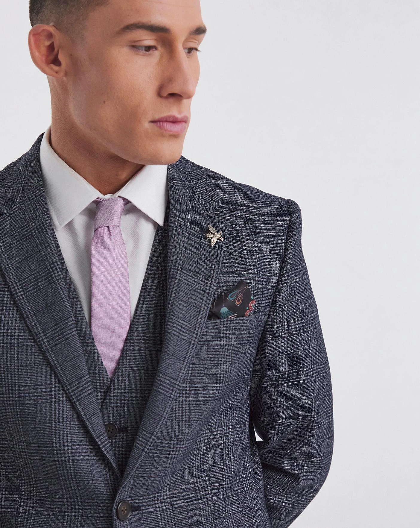 Seb Blue Check Suit Jacket 3 Seb Blue Check Suit Jacket - Image 3