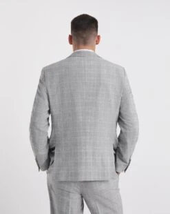 Jasper Light Grey Check Suit Jacket -Jacamo Shop y08lf468725w