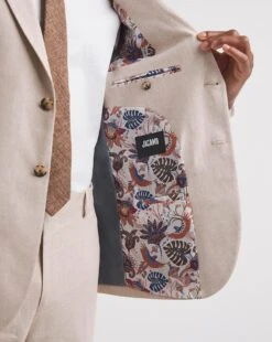 Danny Linen Mix Suit Jacket -Jacamo Shop y08lf683709w