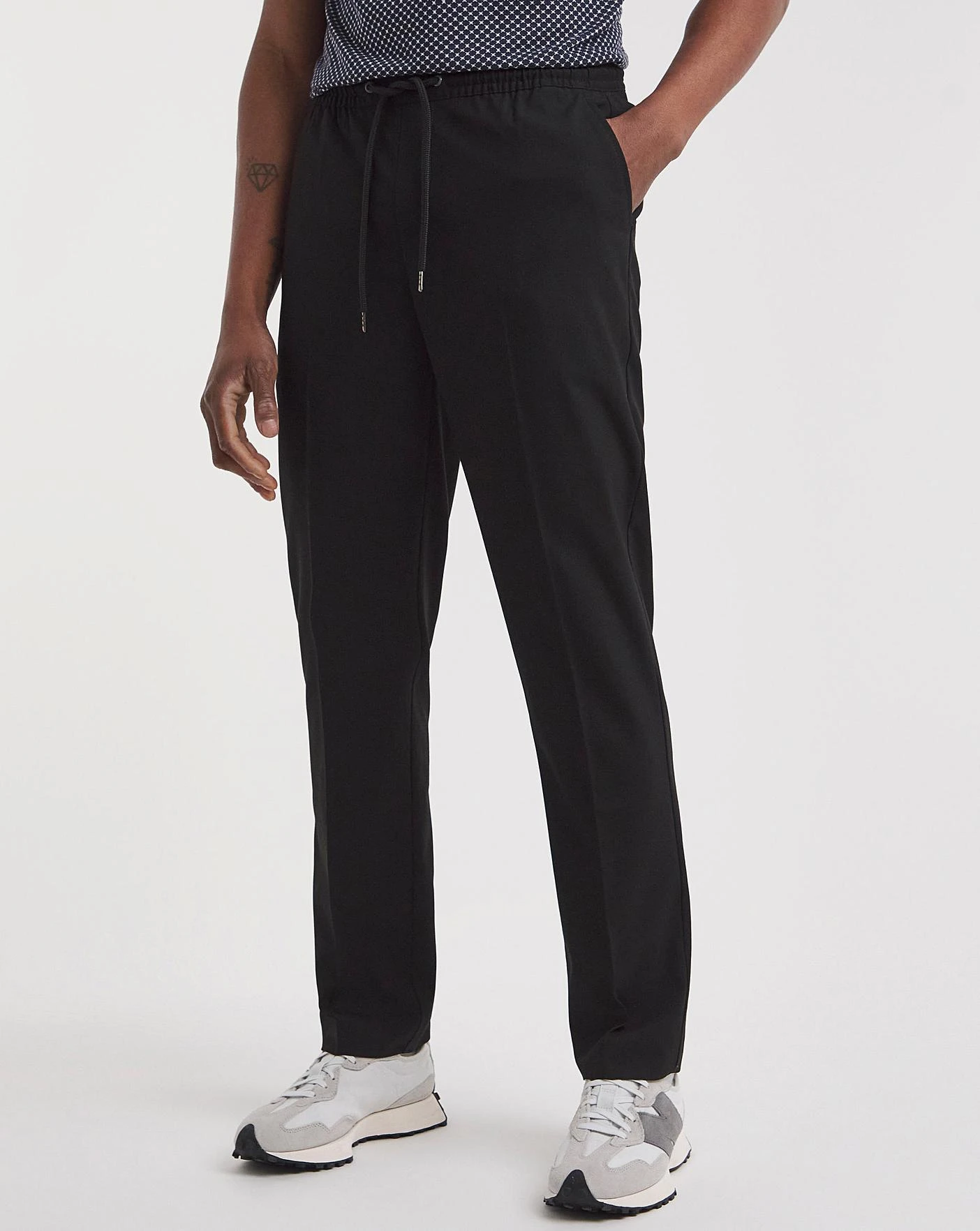 Black Elasticated Jogger Trouser 5 Black Elasticated Jogger Trouser - Image 5