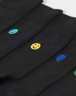 6 Pack Smiley Embroidery Socks -Jacamo Shop y08ml018731s
