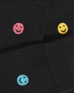 6 Pack Smiley Embroidery Socks -Jacamo Shop y08ml018733s