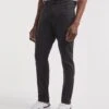 Blackwash Tapered Fit Stretch Jeans