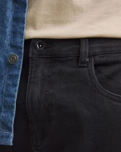 Black Straight Fit Stretch Jeans -Jacamo Shop y08mw413731w