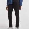 Black Straight Fit Stretch Jeans