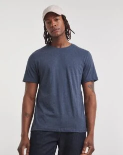 Denim Marl Crew Neck T-Shirt Regular