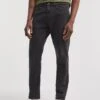 Blackwash Straight Fit Stretch Jeans