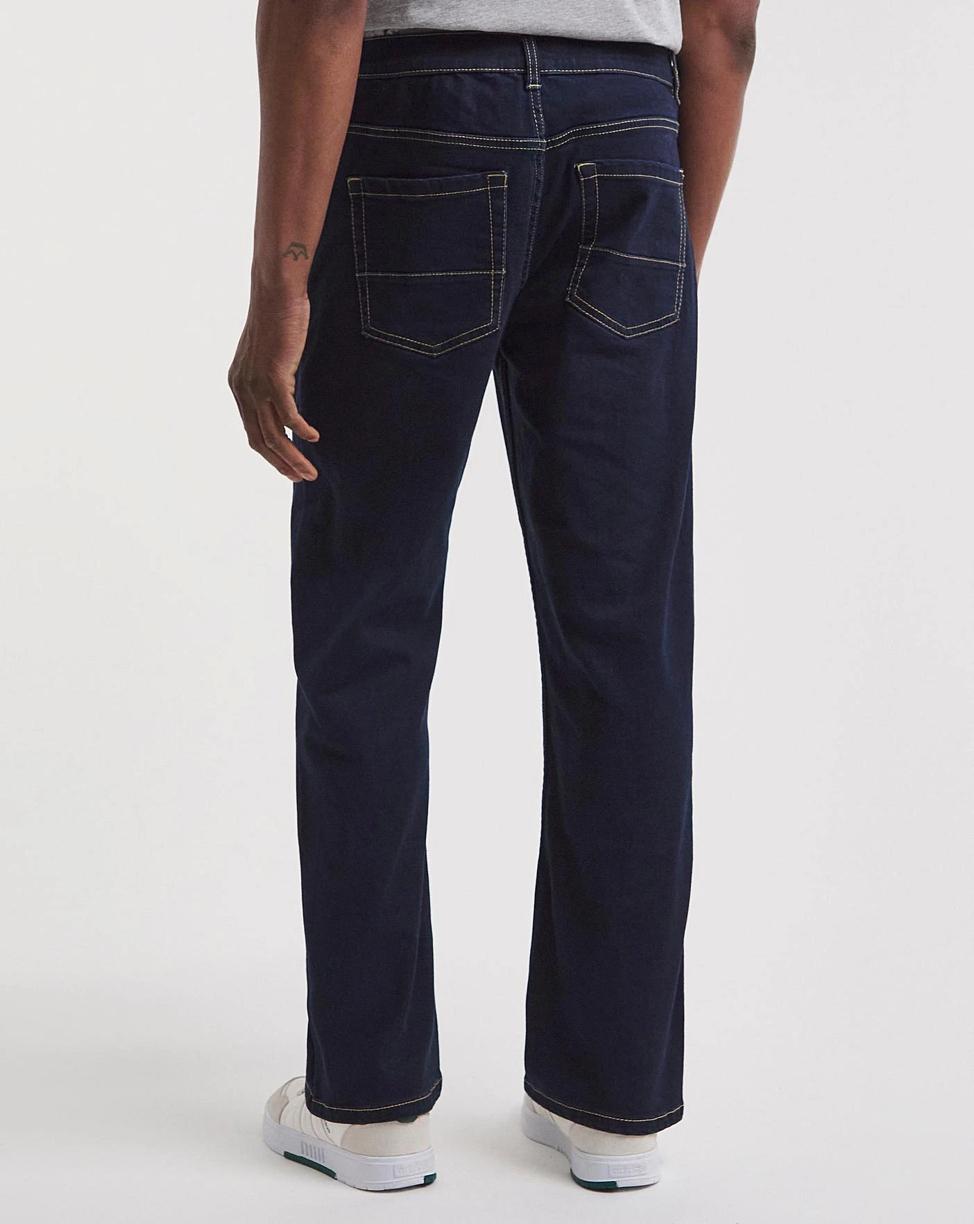 Rinse Wash Loose Fit Stretch Jeans 2 Rinse Wash Loose Fit Stretch Jeans - Image 2