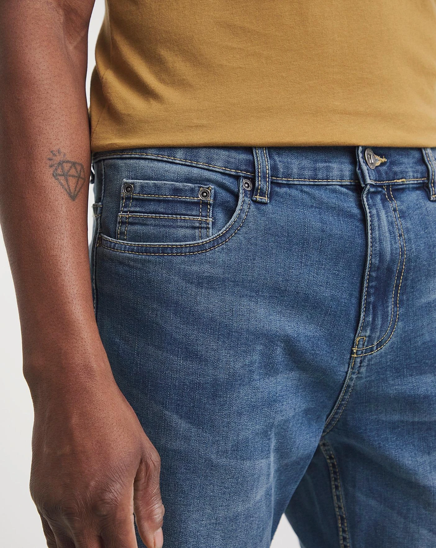 Stonewash Bootcut Fit Stretch Jeans 4 Stonewash Bootcut Fit Stretch Jeans - Image 4