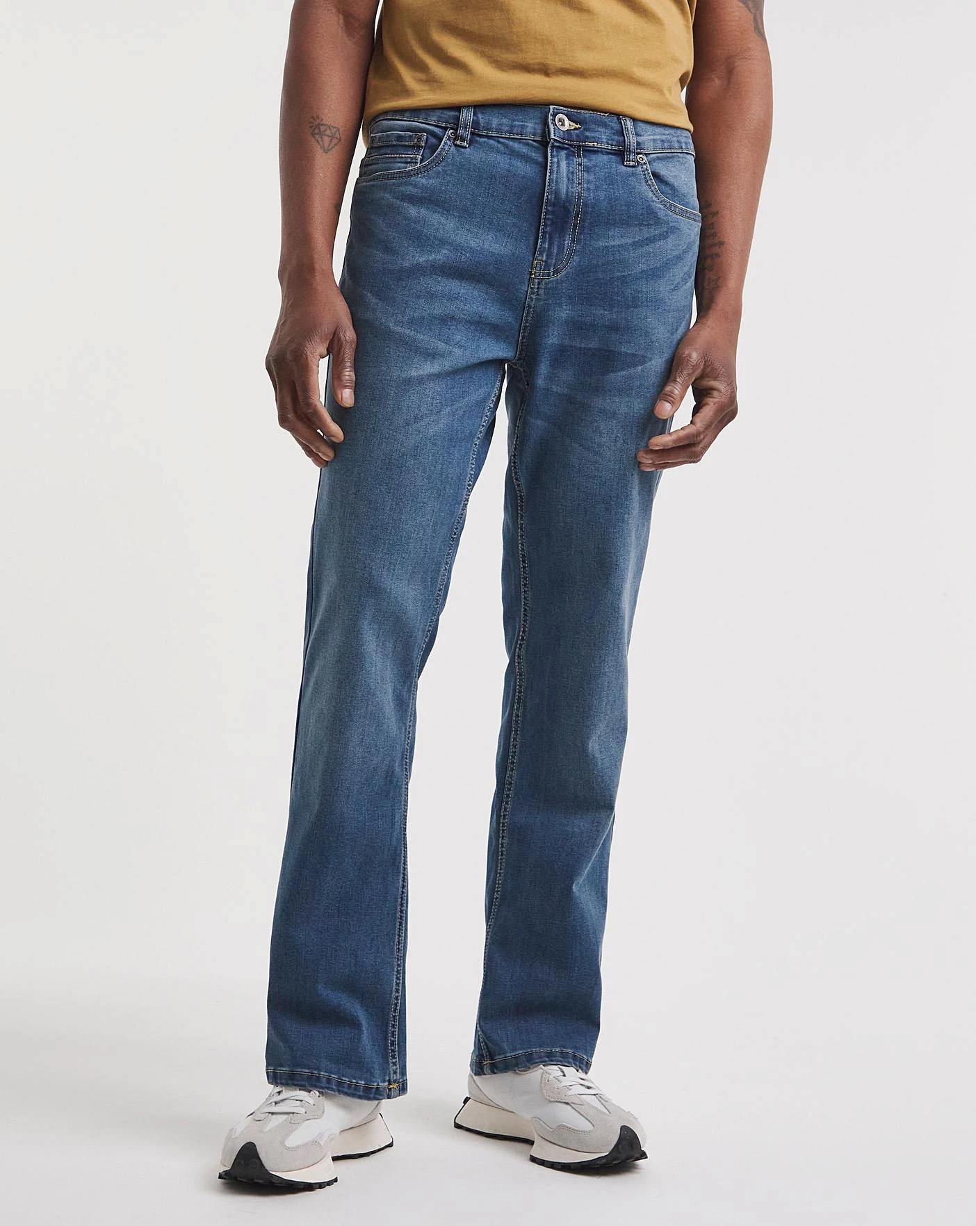 Stonewash Bootcut Fit Stretch Jeans 1 Stonewash Bootcut Fit Stretch Jeans