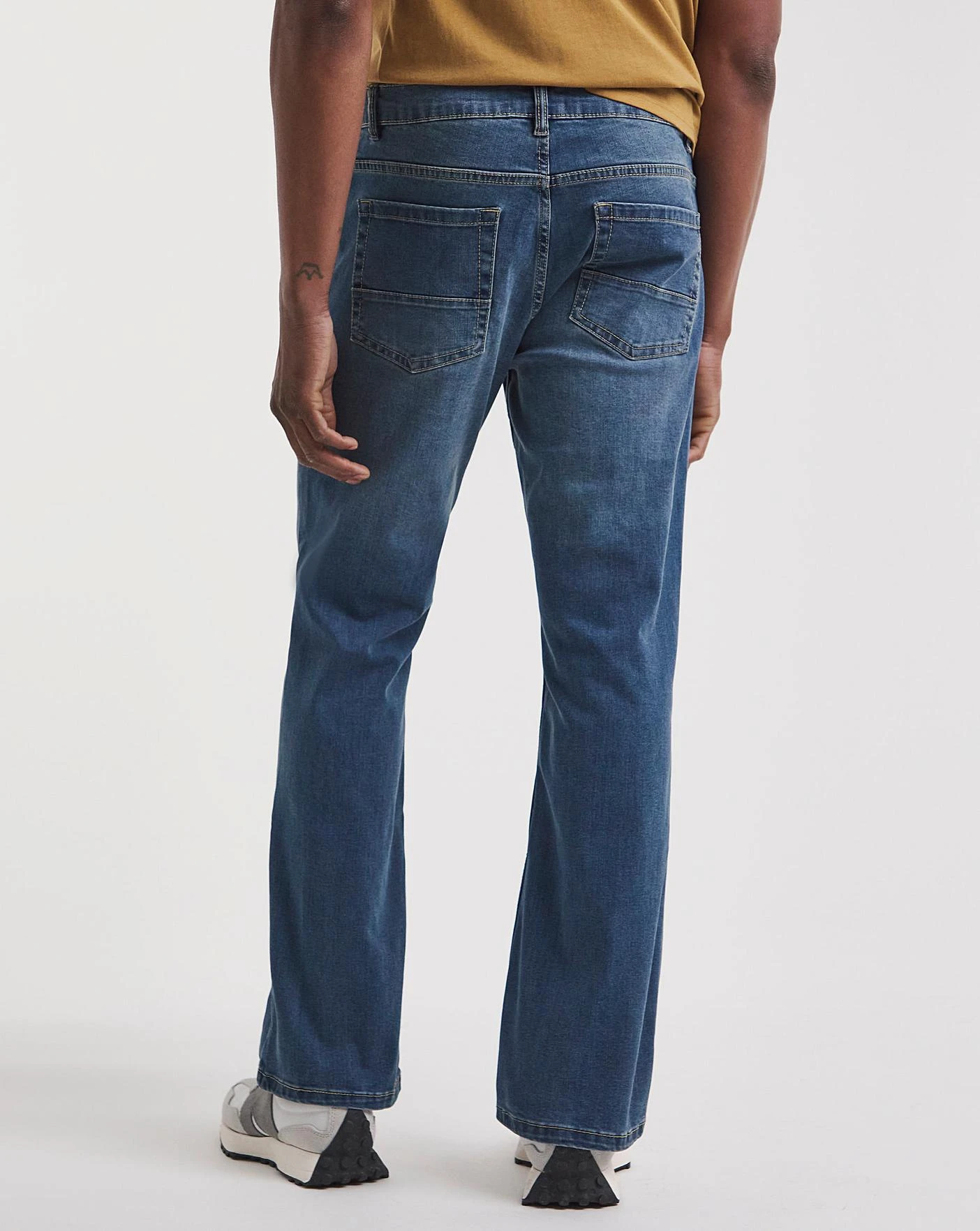 Stonewash Bootcut Fit Stretch Jeans 3 Stonewash Bootcut Fit Stretch Jeans - Image 3