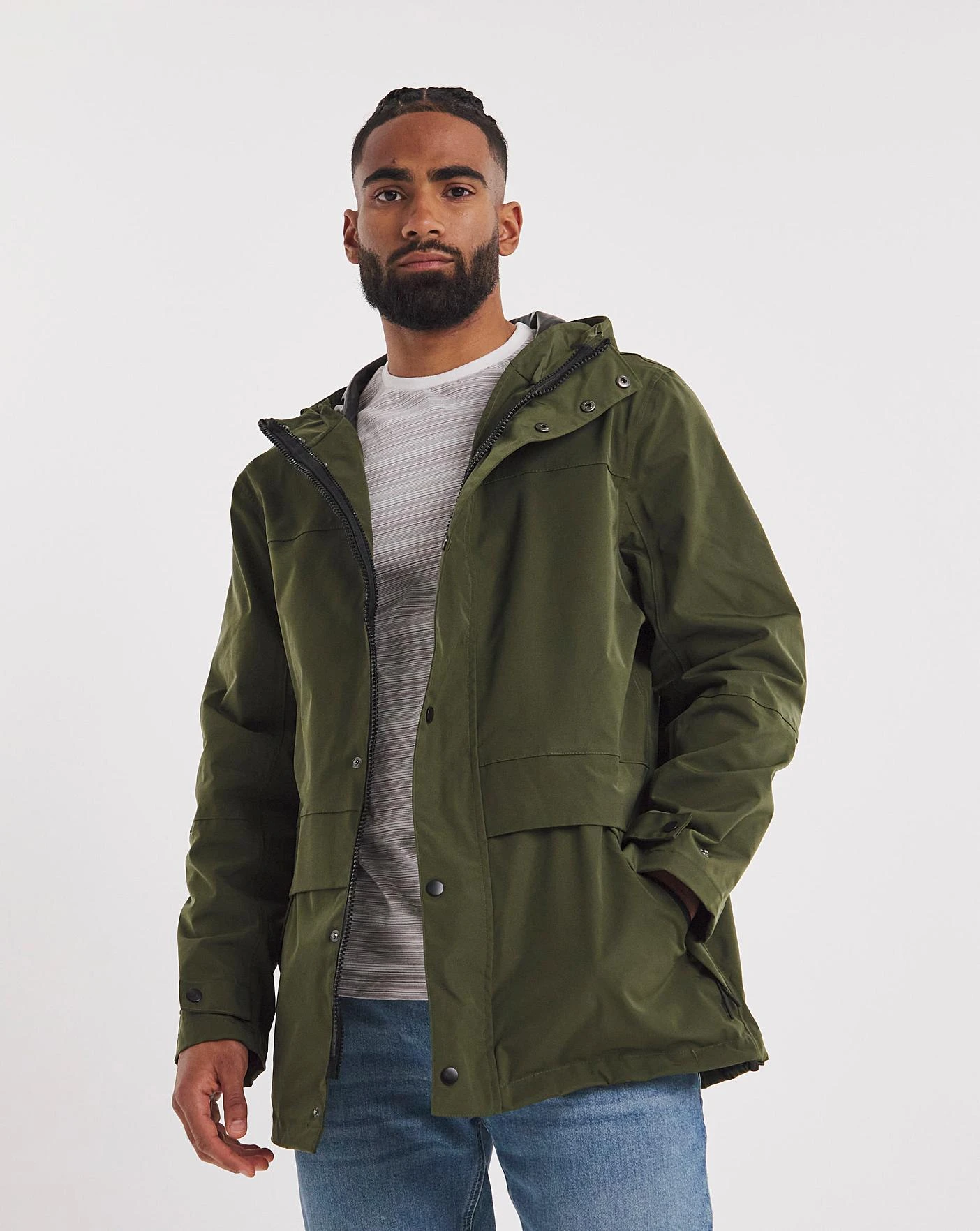 Khaki 3 In 1 PARKA COAT 3 Khaki 3 In 1 PARKA COAT - Image 3
