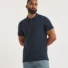Navy Pique Polo Reg