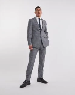 Luke Grey Check Suit Jacket -Jacamo Shop y08pn725737w