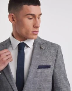 Luke Grey Check Suit Jacket -Jacamo Shop y08pn725739w