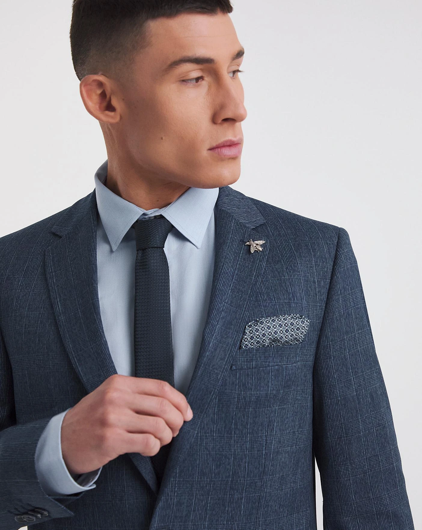 Jonny Navy Check Suit Jacket 2 Jonny Navy Check Suit Jacket - Image 2