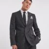 Michael Charcoal Check Suit Jacket Reg