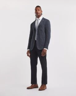 Finlay Check Knitted Suit Jacket Reg -Jacamo Shop y08pn761710w