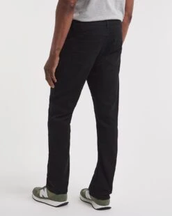 Black Straight Stretch Gaberdine Jeans -Jacamo Shop y08pn947736w