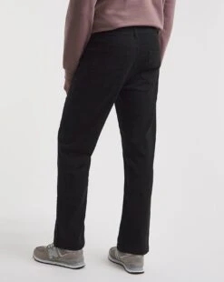 Black Loose Fit Stretch Gaberdine Jeans -Jacamo Shop y08pn953735w