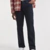 Navy Loose Fit Stretch Gaberdine Jeans