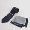 Tie, Pocket Square & Tie Pin Set