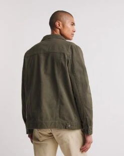 Khaki Twill Trucker Jacket -Jacamo Shop y08rw536721w