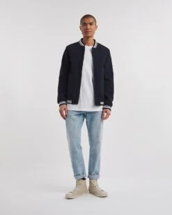 Navy Varsity Bomber Jacket -Jacamo Shop y08rw545705w