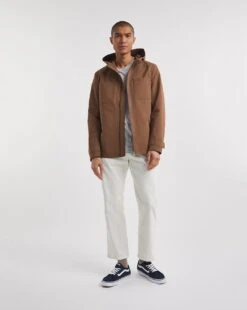 Brown Hooded Zip Up Jacket -Jacamo Shop y08rw560742w