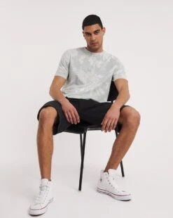 All Over Slub Print T-Shirt Long