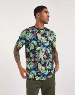 Floral All Over Print T-shirt Long