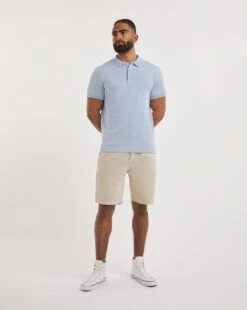 Marled Jersey Polo Long -Jacamo Shop y08to278752w