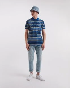 Jersey Stripe Polo Long -Jacamo Shop y08to347737w